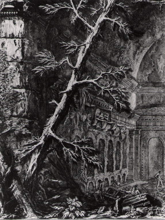 prospettiva del delubro (stampa) di Piranesi Giovanni Battista (prima metà sec. XX)