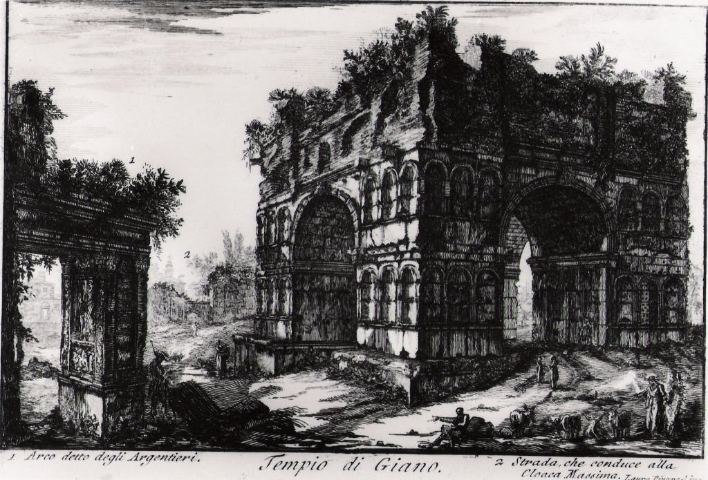 tempio di Giano (stampa) di Piranesi Laura (prima metà sec. XX)