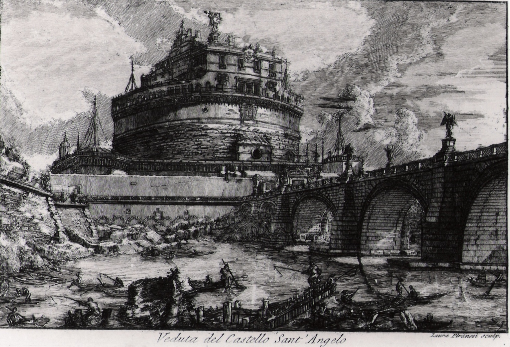 veduta del Castello Sant'Angelo (stampa) di Piranesi Laura (prima metà sec. XX)
