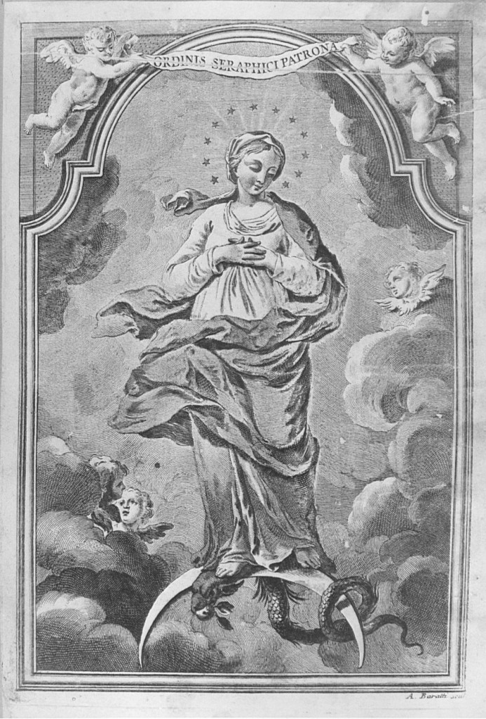 Immacolata Concezione (stampa smarginata) di Maratta Carlo (seconda metà sec. XVII)