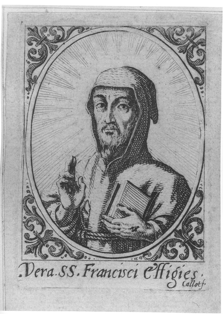 San Francesco d'Assisi (stampa smarginata) di Callot Jacques (inizio sec. XVII)