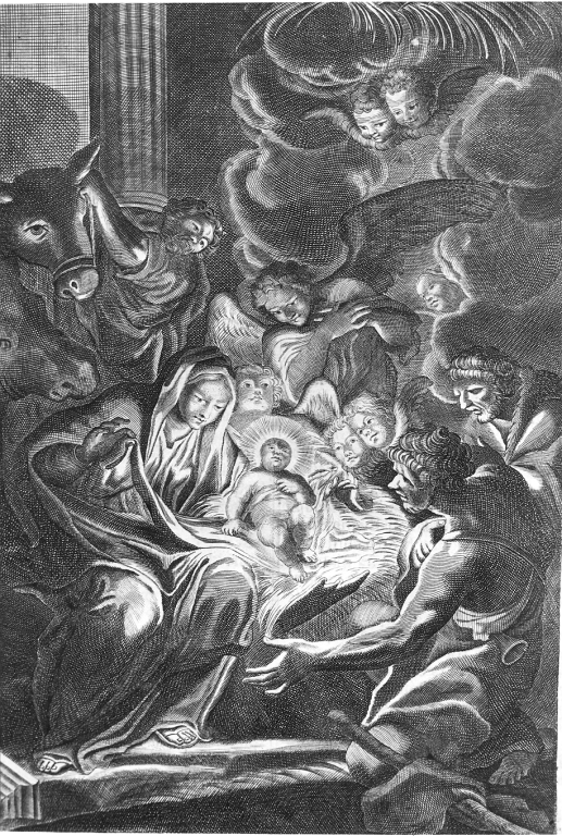 natività di Gesù (stampa) - ambito Italia centrale (sec. XVIII)