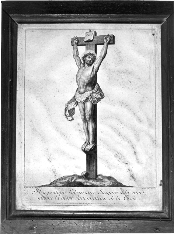 Cristo crocifisso (stampa, serie) di Le Brun Charles, Duflos Claude (fine/inizio secc. XVII/ XVIII)