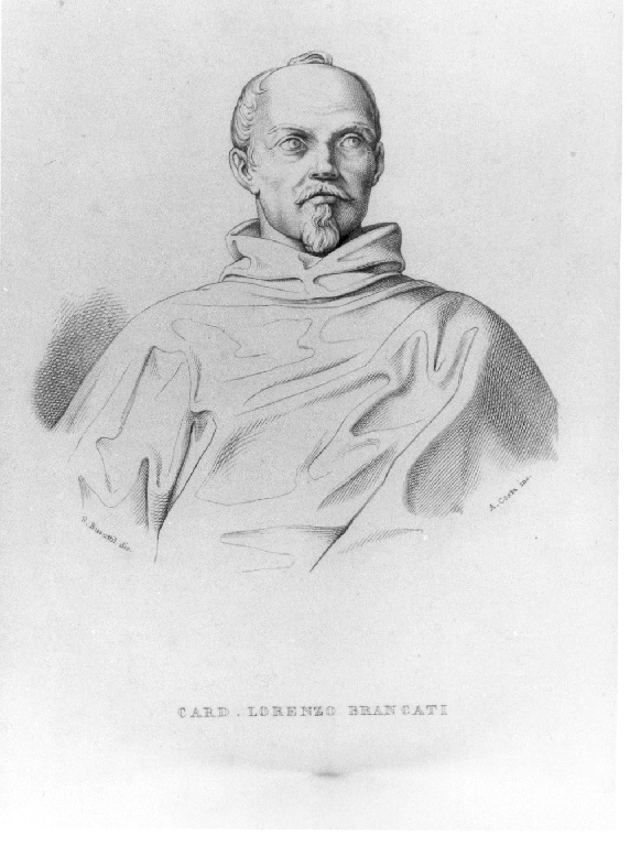 Cardinale Lorenzo Branati (stampa smarginata, serie) di Costa Angelo, Busuttil Salvatore (sec. XIX)