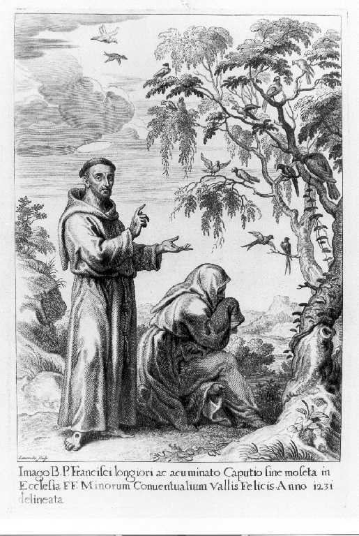 San Francesco d'Assisi (stampa, serie) di Lommelin Adriaen (sec. XVII)