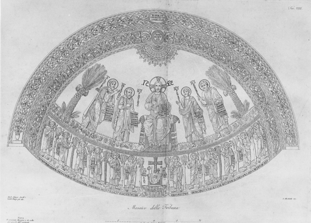 Mosaico della Tribuna (stampa) di Alippi Andrea, Ruspi Carlo, Mochetti Giuseppe (sec. XIX)
