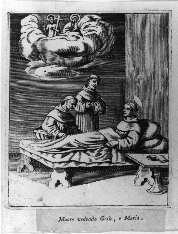 Morte di San Antonio da Padova, Morte di San Antonio da Padova (stampa) di Ruphon Jacopo (sec. XVII)