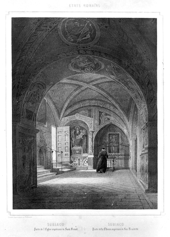 veduta dell'interno della chiesa di San Benedetto (stampa) di Benoist Philippe (seconda metà sec. XIX)