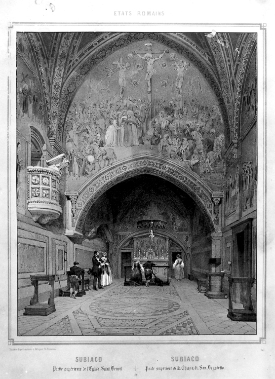 veduta dell'interno della chiesa di San Benedetto (stampa) di Benoist Philippe (seconda metà sec. XIX)