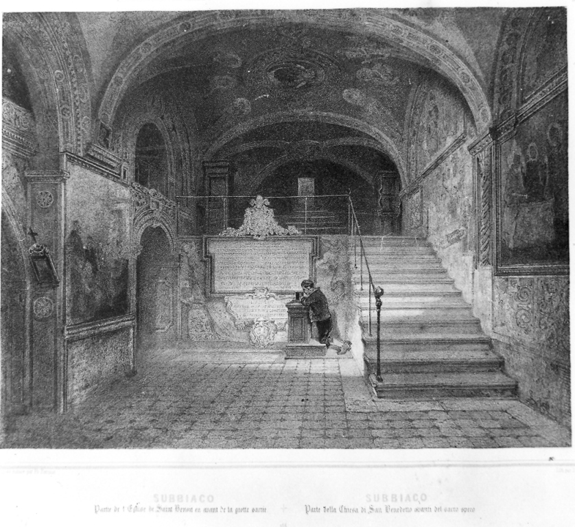 veduta dell'interno della chiesa di San Benedetto (stampa) di Benoist Philippe (seconda metà sec. XIX)