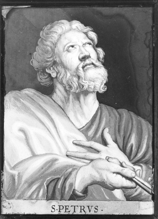 San Pietro Apostolo (stampa) di Van Dyck Anton, Galle Cornelis il Giovane (attribuito) (prima metà sec. XVII)