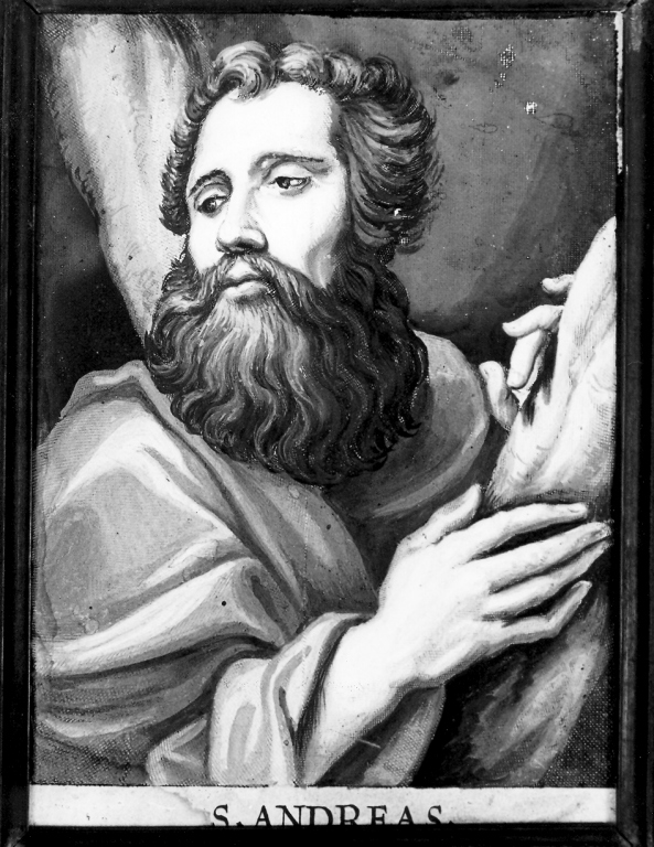 Sant'Andrea Apostolo (stampa) di Van Dyck Anton, Galle Cornelis il Giovane (attribuito) (prima metà sec. XVII)