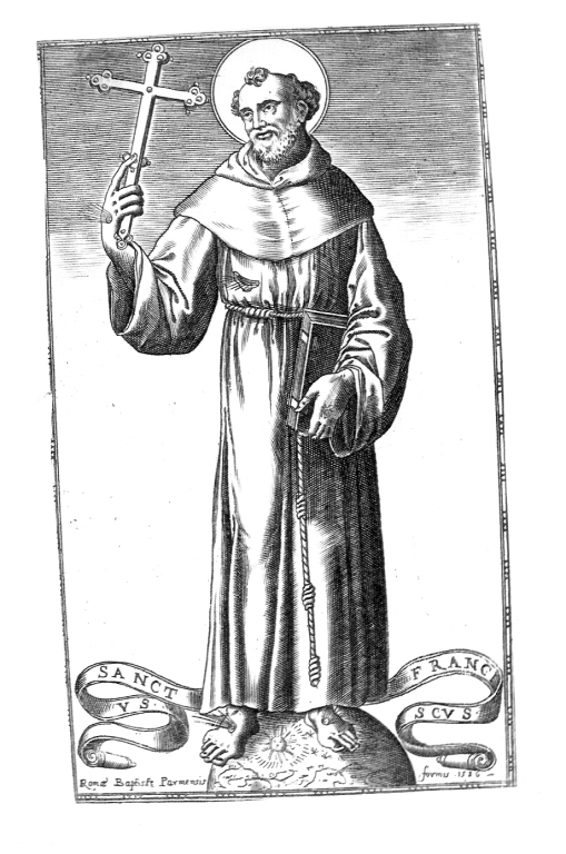 San Francesco d'Assisi (stampa smarginata) - ambito italiano (sec. XVI)