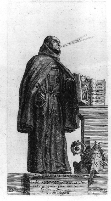 padre Gabriel Maria minorita (stampa) di Van Diepenbeeck Abraham, Loemans Arnold (sec. XVII)