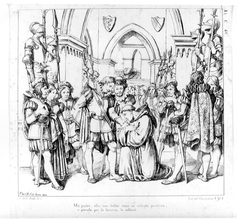 illustrazione dei Promessi Sposi (stampa) di Pinelli Bartolomeo (sec. XIX)