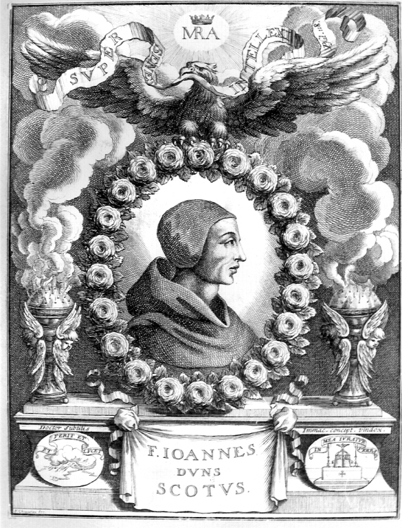 beato Giovanni Duns Scoto (stampa smarginata) di Chauveau François (sec. XVII)