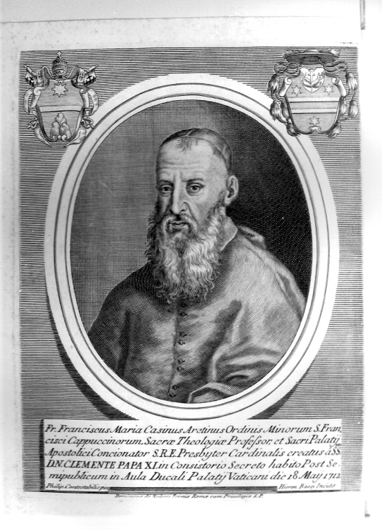 ritratto del cardinale Francesco Maria Casini (stampa) di Rossi Girolamo, Contestabile Filippo (inizio sec. XVIII)