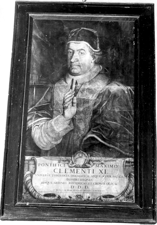 ritratto di papa Clemente XI (stampa) di Van Westerhout Arnold (inizio sec. XVIII)