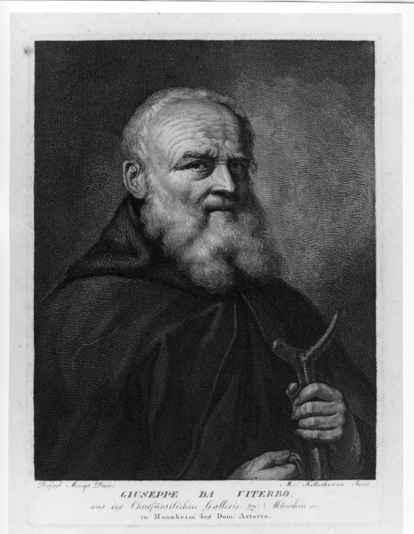 ritratto di Giuseppe da Viterbo (stampa) di Kellerhoven Moritz, Mengs Anton Raphael (inizio sec. XIX)
