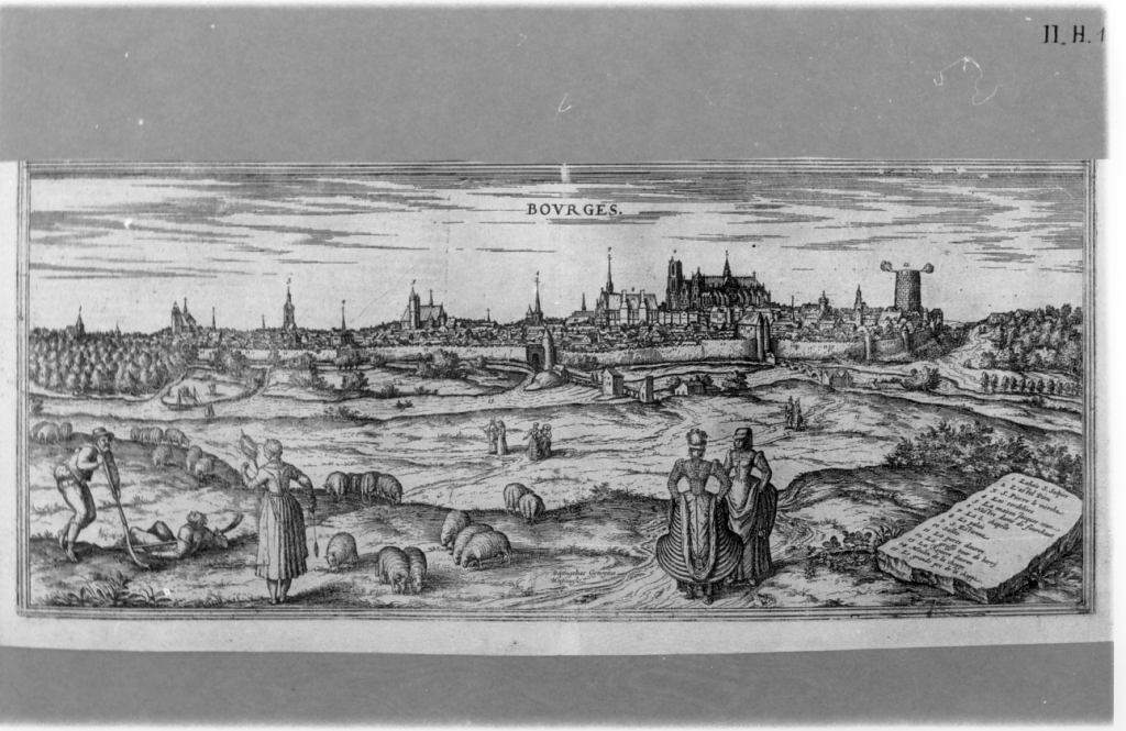 veduta di Bourges (stampa) di Hoefnagel Georg (prima metà sec. XVII)