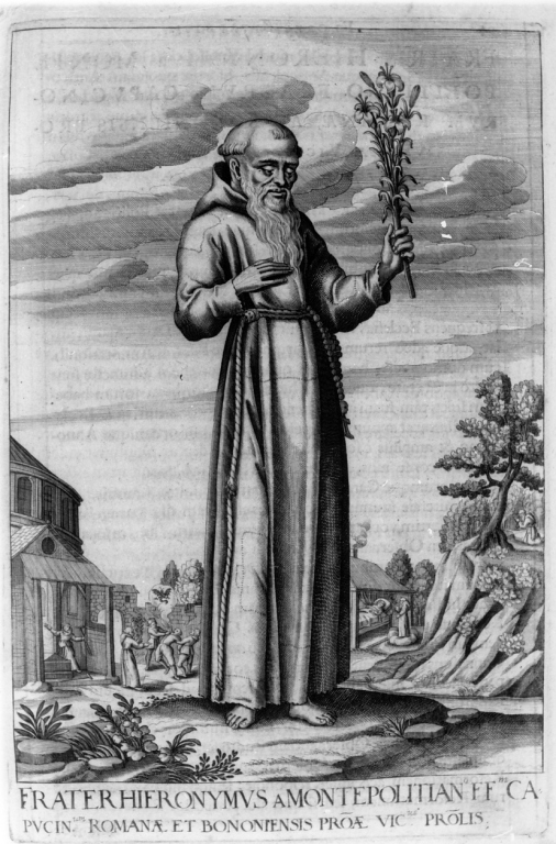 frate Girolamo da Montepulciano (stampa) di Schott Johann, Loffler Johann Eckhard, Loffler Heinrich (sec. XVII)