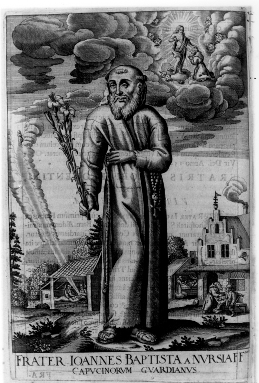 frate Giovanni Battista da Norcia (stampa) di Schott Johann, Loffler Johann Eckhard, Loffler Heinrich (sec. XVII)