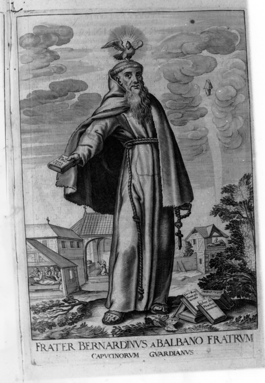frate Bernardino da Balbano (stampa) di Schott Johann, Loffler Johann Eckhard, Loffler Heinrich (sec. XVII)