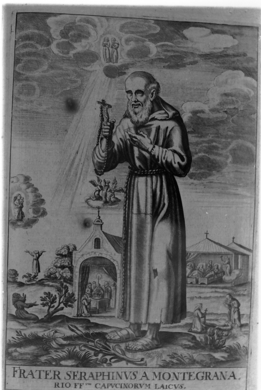 frate Serafino da Montegranaro (stampa) di Loffler Johann Eckhard, Loffler Heinrich, Schott Johann (sec. XVII)