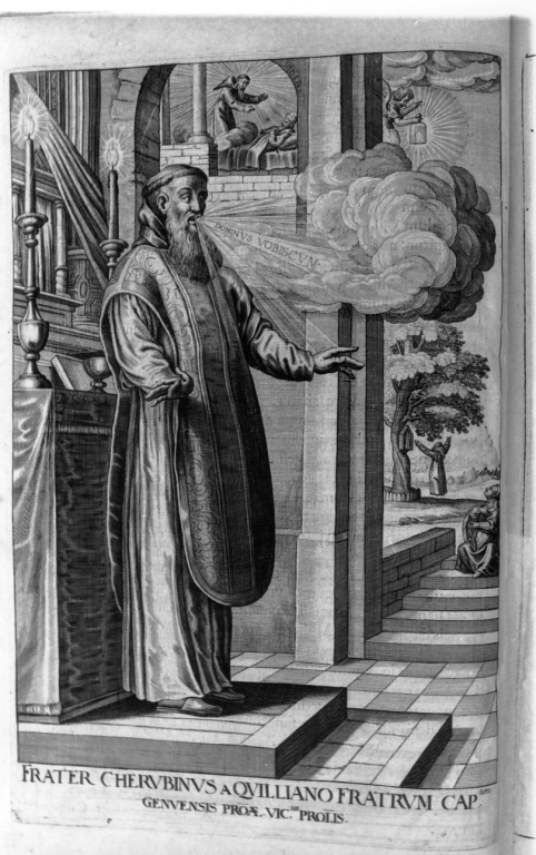 frate Cherubino da Quigliano (stampa) di Loffler Johann Eckhard, Loffler Heinrich, Schott Johann (sec. XVII)
