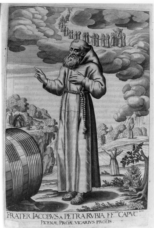 frate Giacomo da Petrarubia (stampa) di Loffler Johann Eckhard, Loffler Heinrich, Schott Johann (sec. XVII)