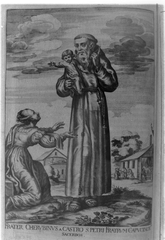 frate Cherubino da Castel San Pietro (stampa) di Loffler Johann Eckhard, Loffler Heinrich, Schott Johann (sec. XVII)