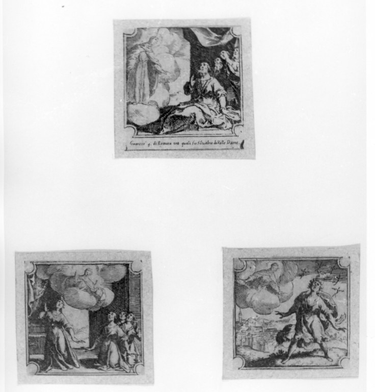 miracolo di Santa Margherita da Cortona (stampa smarginata) di Schiaminossi Raffaello (inizio sec. XVII)