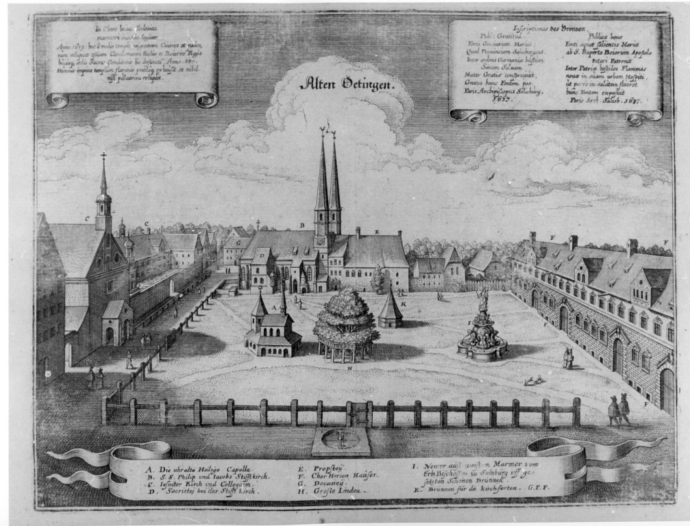 veduta di Alten Detingen (stampa) - ambito tedesco (prima metà sec. XVIII)