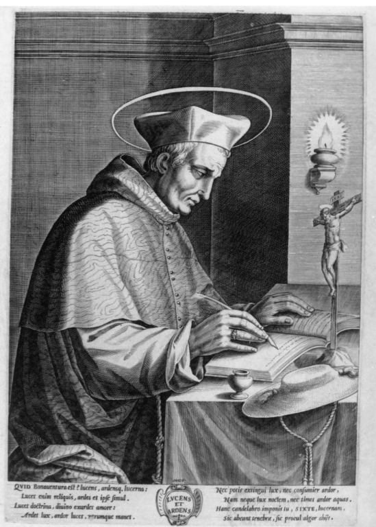 San Francesco d'Assisi sostenuto da due angeli dopo aver ricevuto le stimmate (stampa) di Alberti Cherubino (sec. XVI)