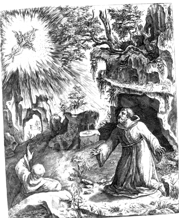 San Francesco d'Assisi riceve le stimmate (stampa) di Alberti Cherubino (sec. XVI)