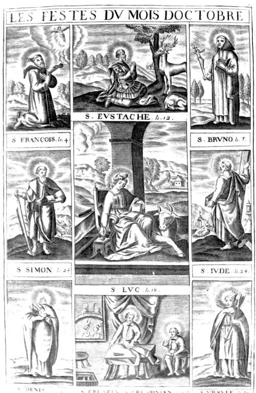 feste del mese di ottobre (stampa) - ambito francese (sec. XVIII)