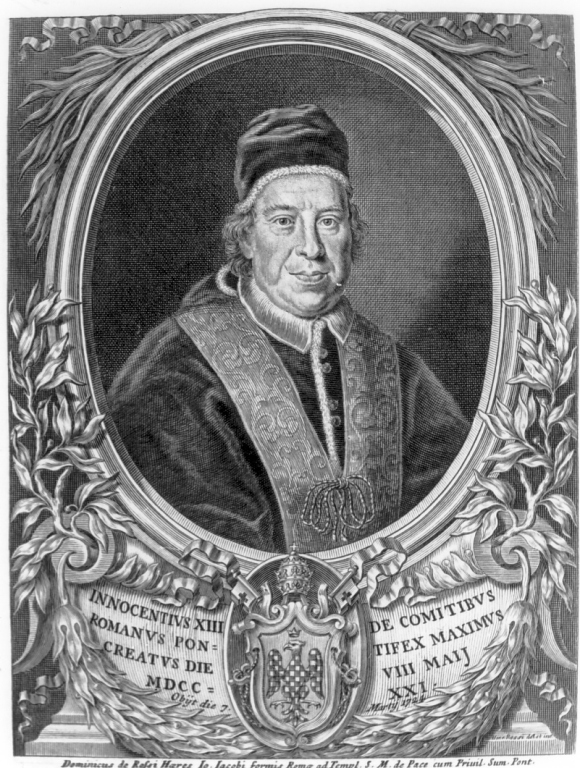 ritratto di papa Innocenzo XIII (stampa) di Rossi Girolamo (sec. XVIII)