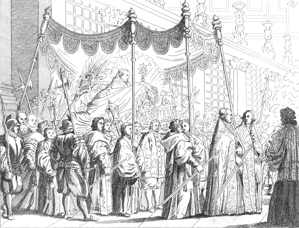 processione del Corpus Domini (stampa) di Calamatta Luigi (sec. XIX)