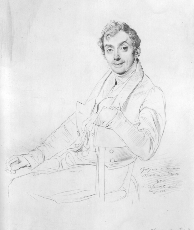 ritratto di M. Martin (stampa) di Calamatta Luigi (sec. XIX)