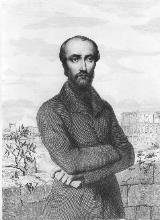 ritratto di Giuseppe Mazzini (stampa) di Calamatta Luigi (sec. XIX)