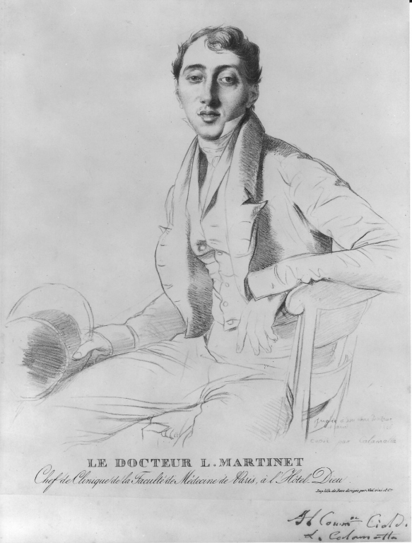 ritratto del dottor L. Martinet (stampa) di Calamatta Luigi (sec. XIX)