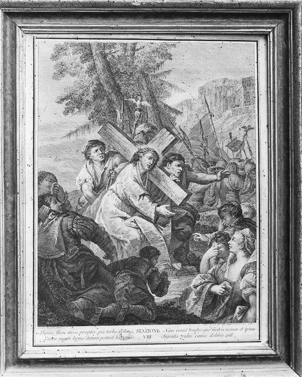 Stazione VIII: Gesù consola le donne di Gerusalemme (stampa) di Marieschi Giacomo, Berardi Fabio (sec. XVIII)