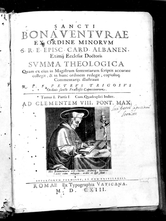 San Bonaventura (stampa) - ambito romano (sec. XVII)