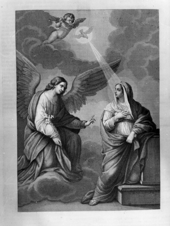 Annunciazione (stampa) - ambito romano (sec. XIX)