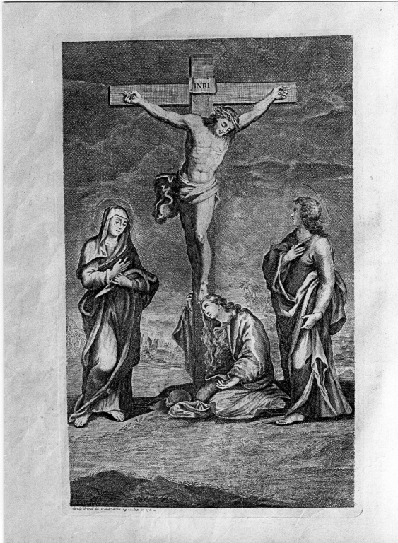 crocifissione (stampa) di Grandi Carlo (sec. XVIII)
