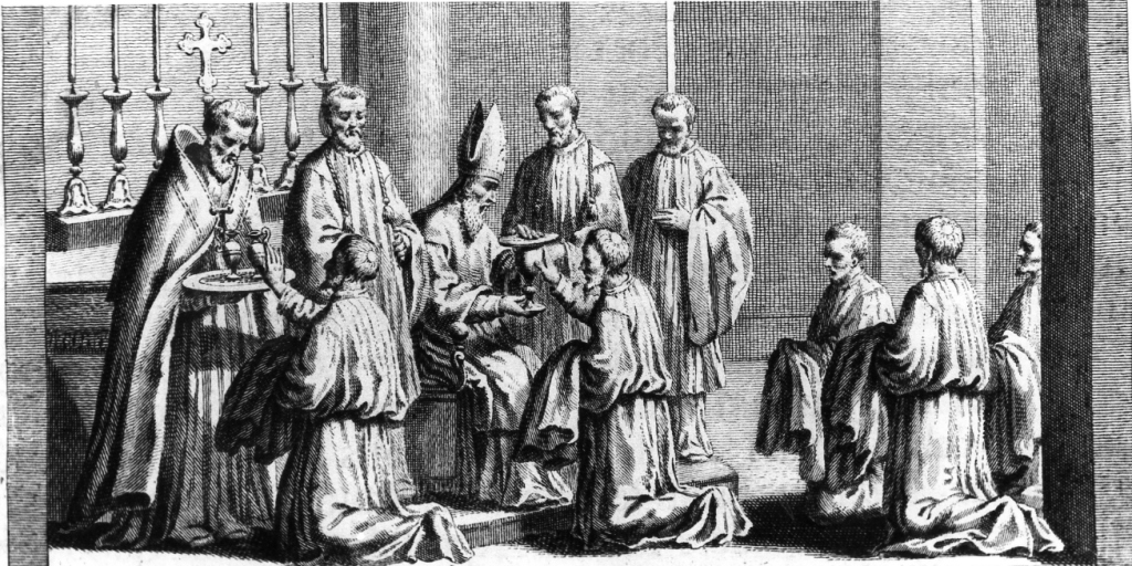 ordinazione dei suddiaconi (stampa) di Rossi Andrea (sec. XVIII)