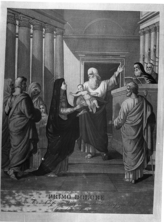 Sette Dolori della Madonna (stampa) di Capparoni Giuseppe (sec. XIX)