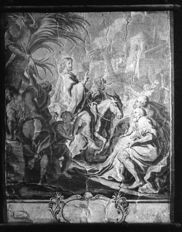 entrata di Gesù Cristo a Gerusalemme (stampa) di Haid Johann Lorenz, Rugendas Christian (sec. XVIII)