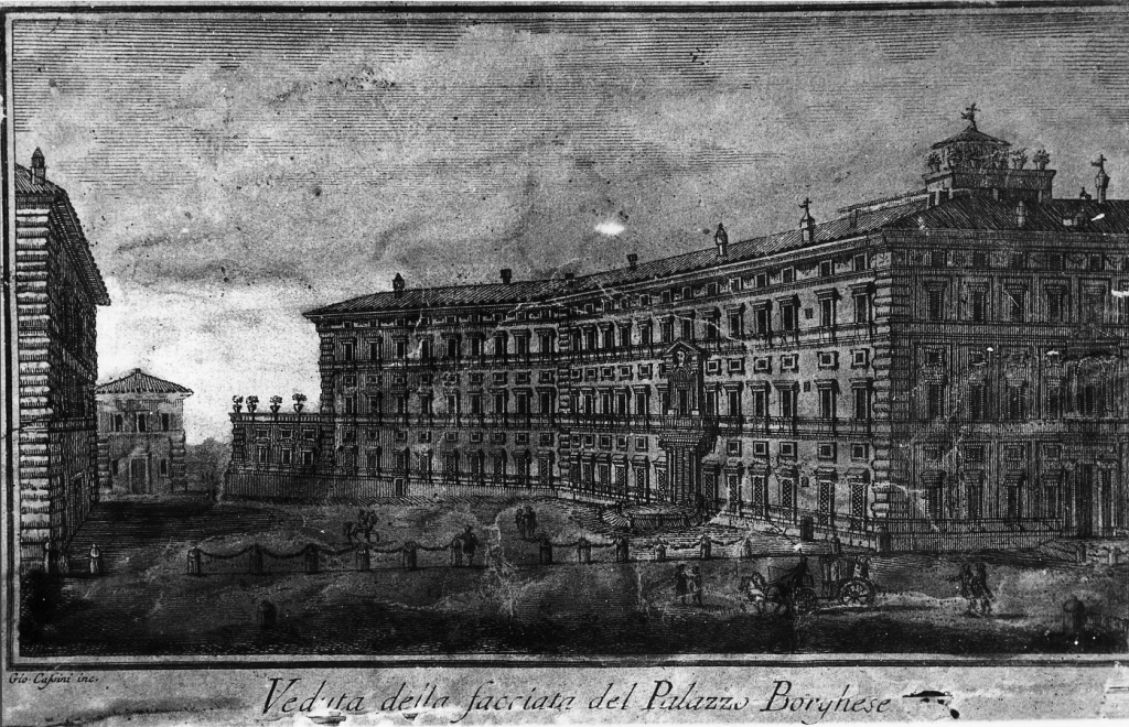 Facciata del Palazzo Borghese (stampa, serie) di Cassini Giovanni Maria (sec. XVIII)