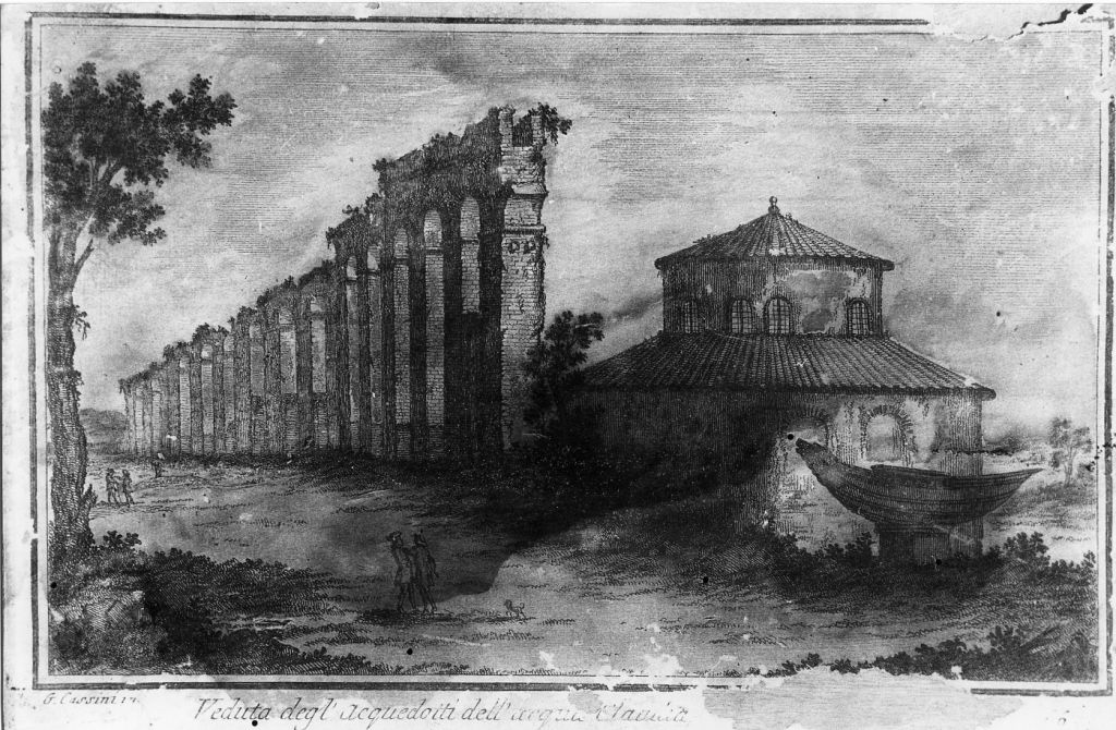 Acquedotti dell'acqua Claudia (stampa, serie) di Cassini Giovanni Maria (sec. XVIII)